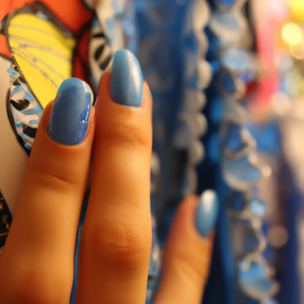 Jakie paznokcie do niebieskiej sukienki